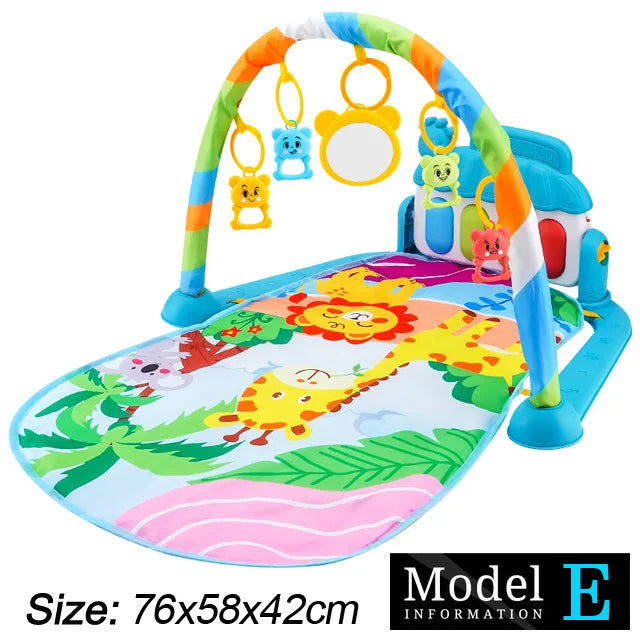 Baby Fitness Play Gym with Music, Activity Toys, Piano, Crawling Mat, Pedal Game Pad, and Early Education Features for Newborns 0-36 Months – Ideal Gift