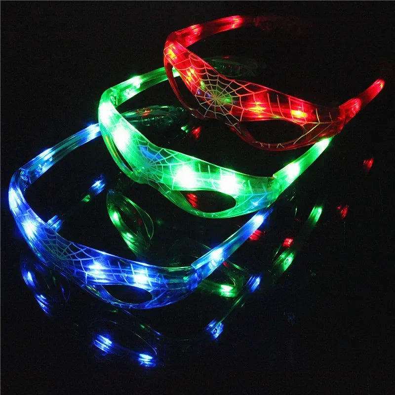 Marvelous LED Spiderman Glasses: Glow in the Dark Anime Sunglasses for Kids – Perfect Party Gifts