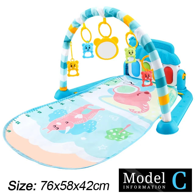 Baby Fitness Play Gym with Music, Activity Toys, Piano, Crawling Mat, Pedal Game Pad, and Early Education Features for Newborns 0-36 Months – Ideal Gift