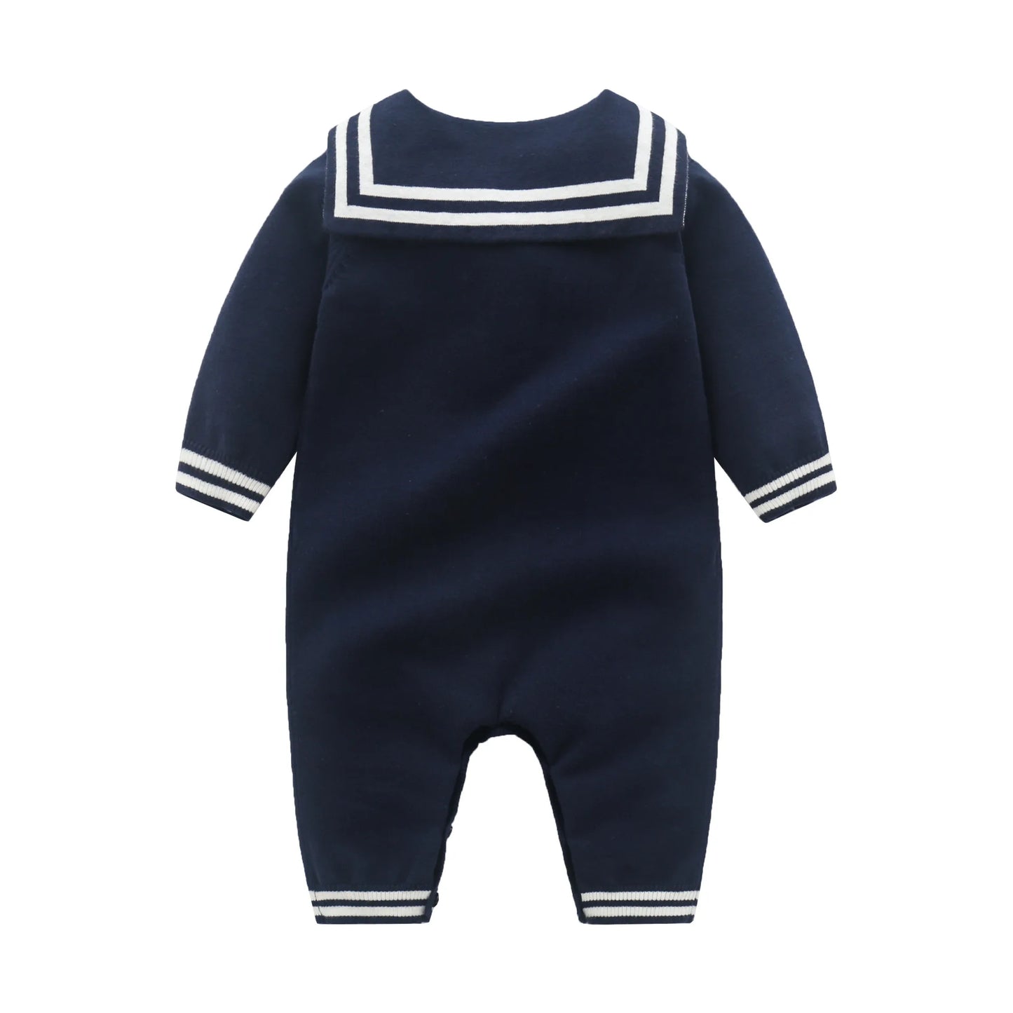 baby boy style Fashion Baby Boys Sailor Rompers Autumn White Long Sleeve Newborn Infant Cotton Knitted Jumpsuits Outfits Winter Toddler Clothes