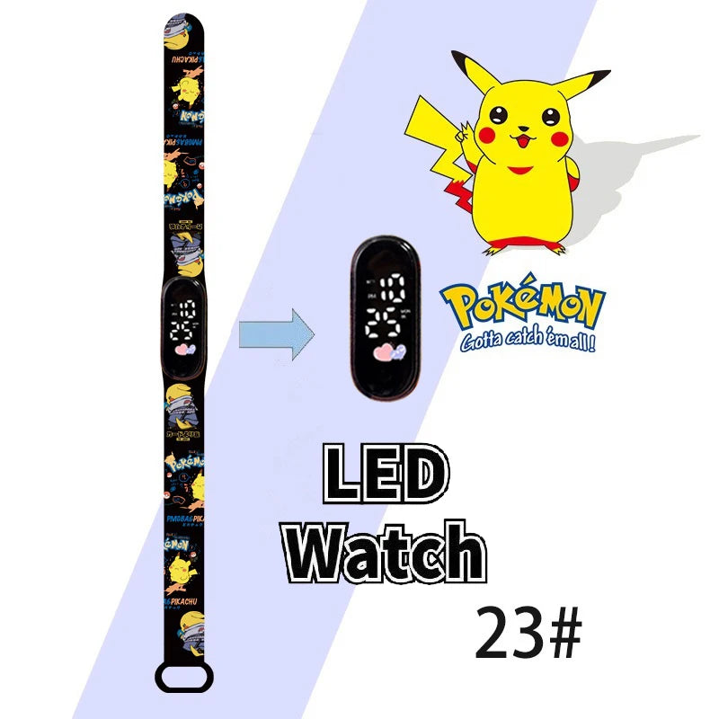 Pokemon Charizard Digital Watches Cartoon Action Figure Anime LED Touch Waterproof Electronic Kids Sports Watch Christmas Gifts