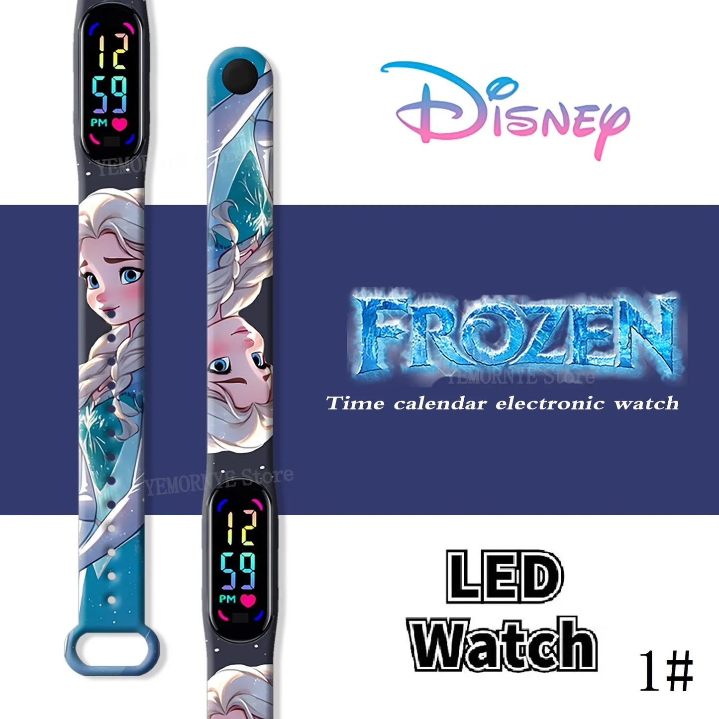 Enchanting Disney Frozen LED Watches: Waterproof Touchscreen Sports Timepieces for Kids – Perfect Birthday Gifts