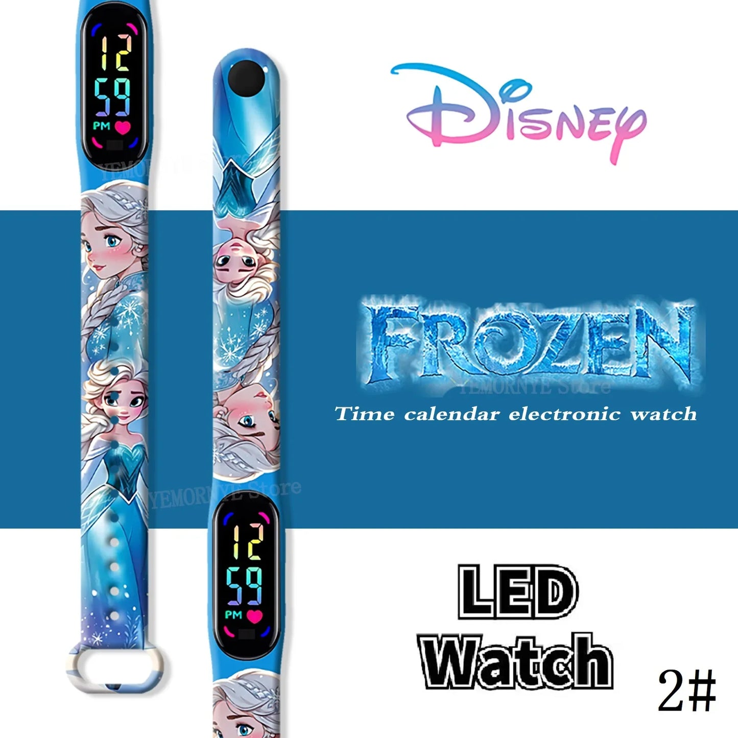 Enchanting Disney Frozen LED Watches: Waterproof Touchscreen Sports Timepieces for Kids – Perfect Birthday Gifts