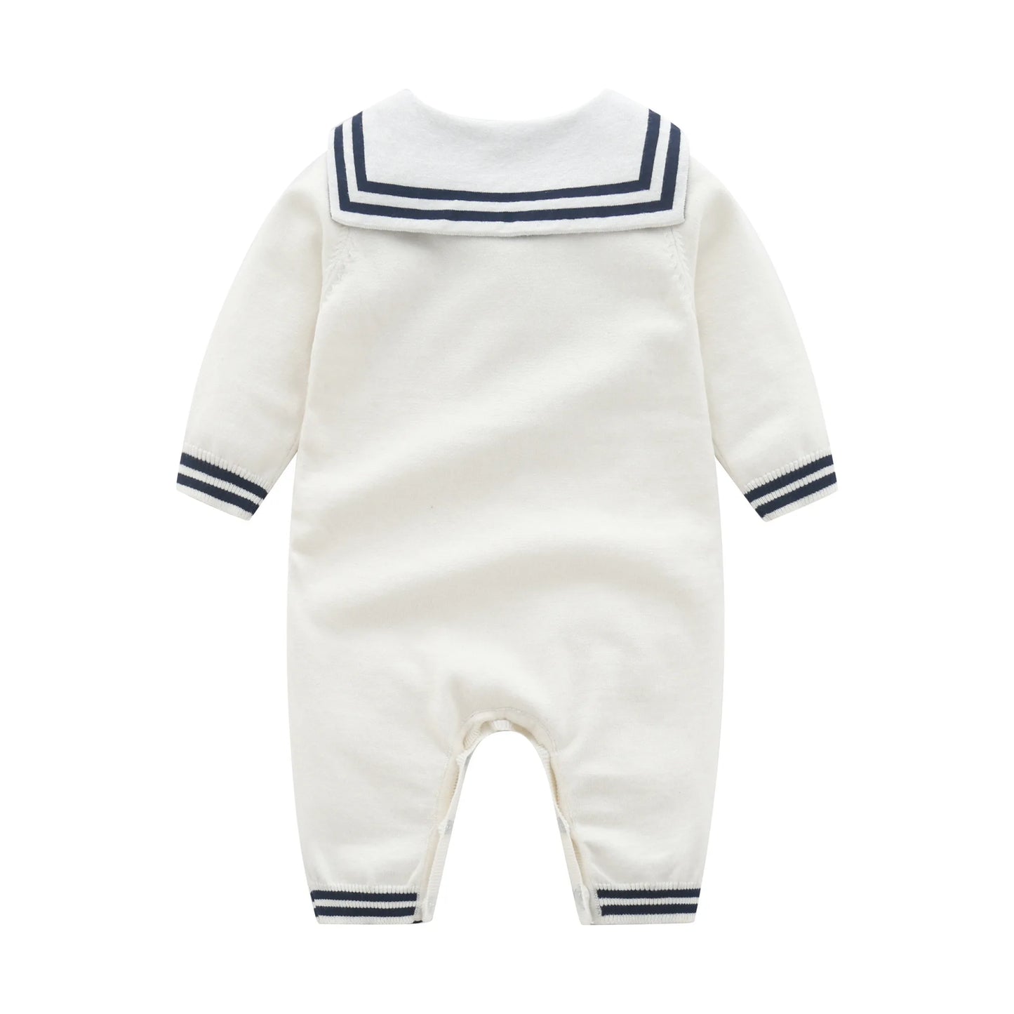 baby boy style Fashion Baby Boys Sailor Rompers Autumn White Long Sleeve Newborn Infant Cotton Knitted Jumpsuits Outfits Winter Toddler Clothes