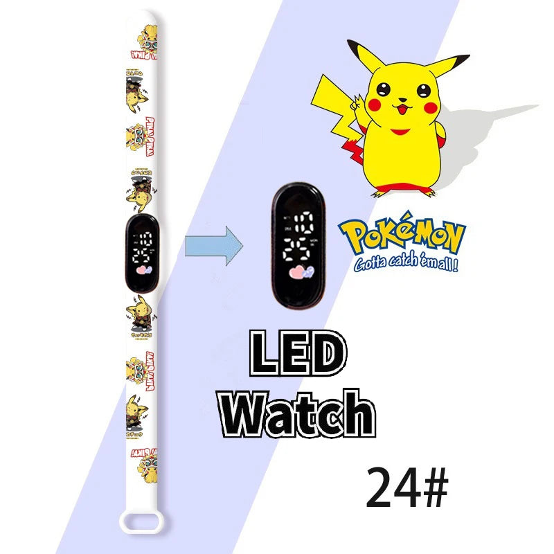 Pokemon Charizard Digital Watches Cartoon Action Figure Anime LED Touch Waterproof Electronic Kids Sports Watch Christmas Gifts