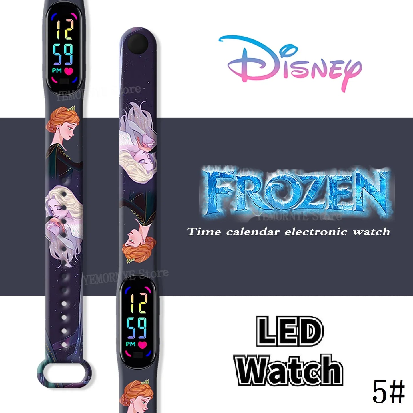 Enchanting Disney Frozen LED Watches: Waterproof Touchscreen Sports Timepieces for Kids – Perfect Birthday Gifts