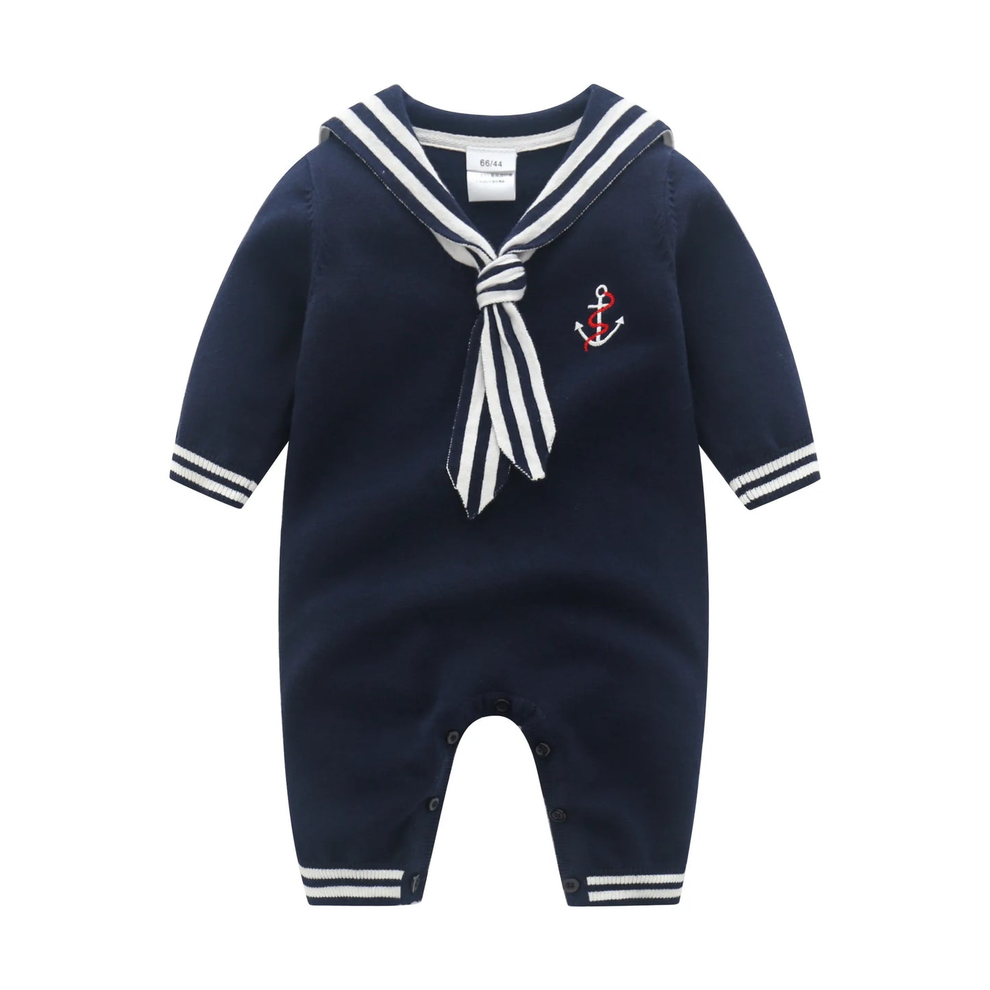 baby boy style Fashion Baby Boys Sailor Rompers Autumn White Long Sleeve Newborn Infant Cotton Knitted Jumpsuits Outfits Winter Toddler Clothes