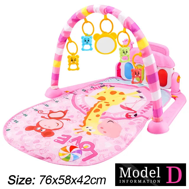 Baby Fitness Play Gym with Music, Activity Toys, Piano, Crawling Mat, Pedal Game Pad, and Early Education Features for Newborns 0-36 Months – Ideal Gift