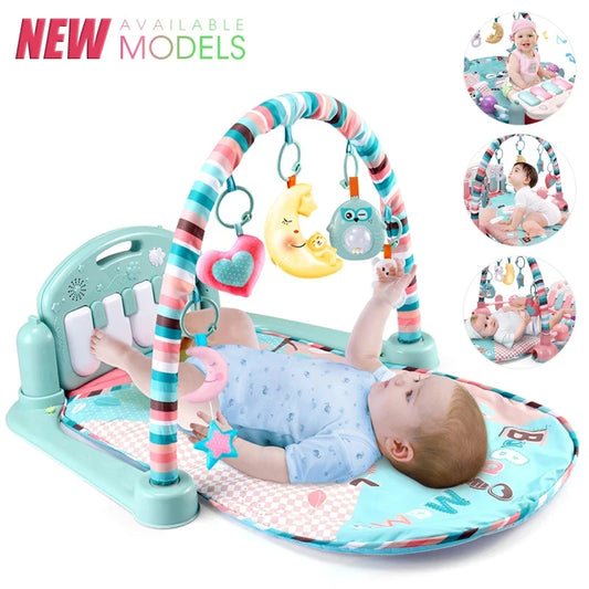 Baby Fitness Play Gym with Music, Activity Toys, Piano, Crawling Mat, Pedal Game Pad, and Early Education Features for Newborns 0-36 Months – Ideal Gift