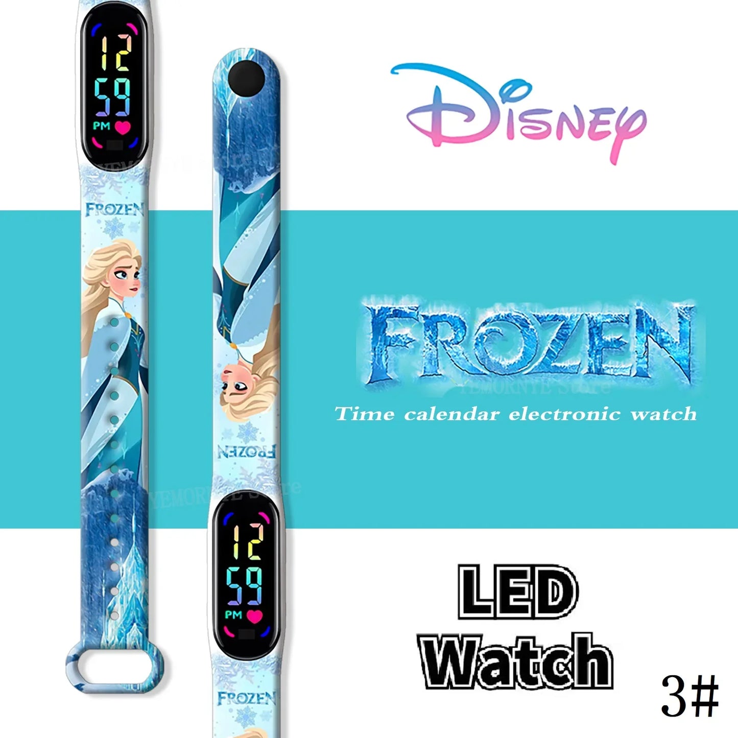 Enchanting Disney Frozen LED Watches: Waterproof Touchscreen Sports Timepieces for Kids – Perfect Birthday Gifts