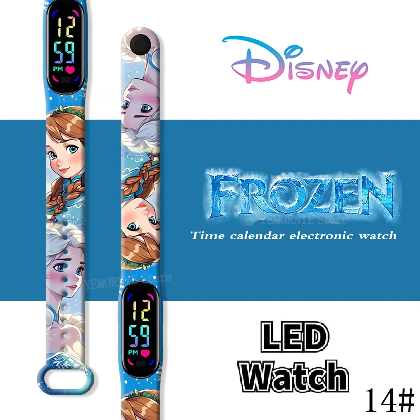 Enchanting Disney Frozen LED Watches: Waterproof Touchscreen Sports Timepieces for Kids – Perfect Birthday Gifts