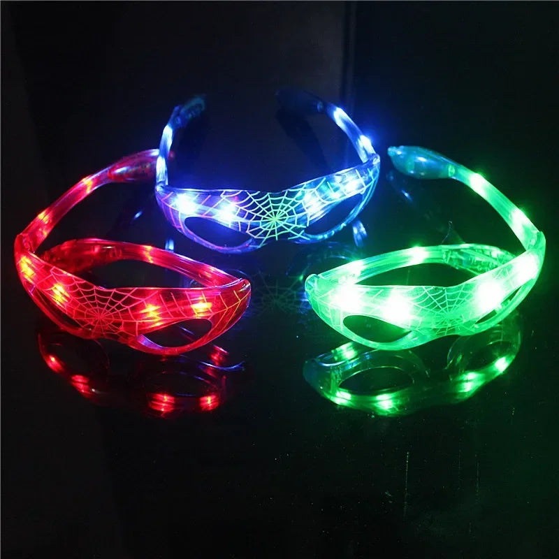 Marvelous LED Spiderman Glasses: Glow in the Dark Anime Sunglasses for Kids – Perfect Party Gifts