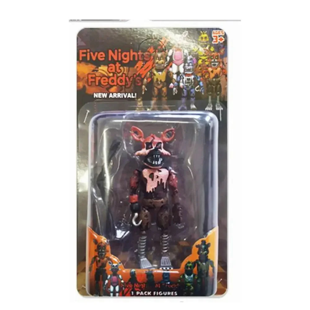 2024 FNAF 14CM Luminous Bonnie, Bear, Foxy, Chica, Freddy PVC Action Figure Toy with Movable Joints - Anime Model