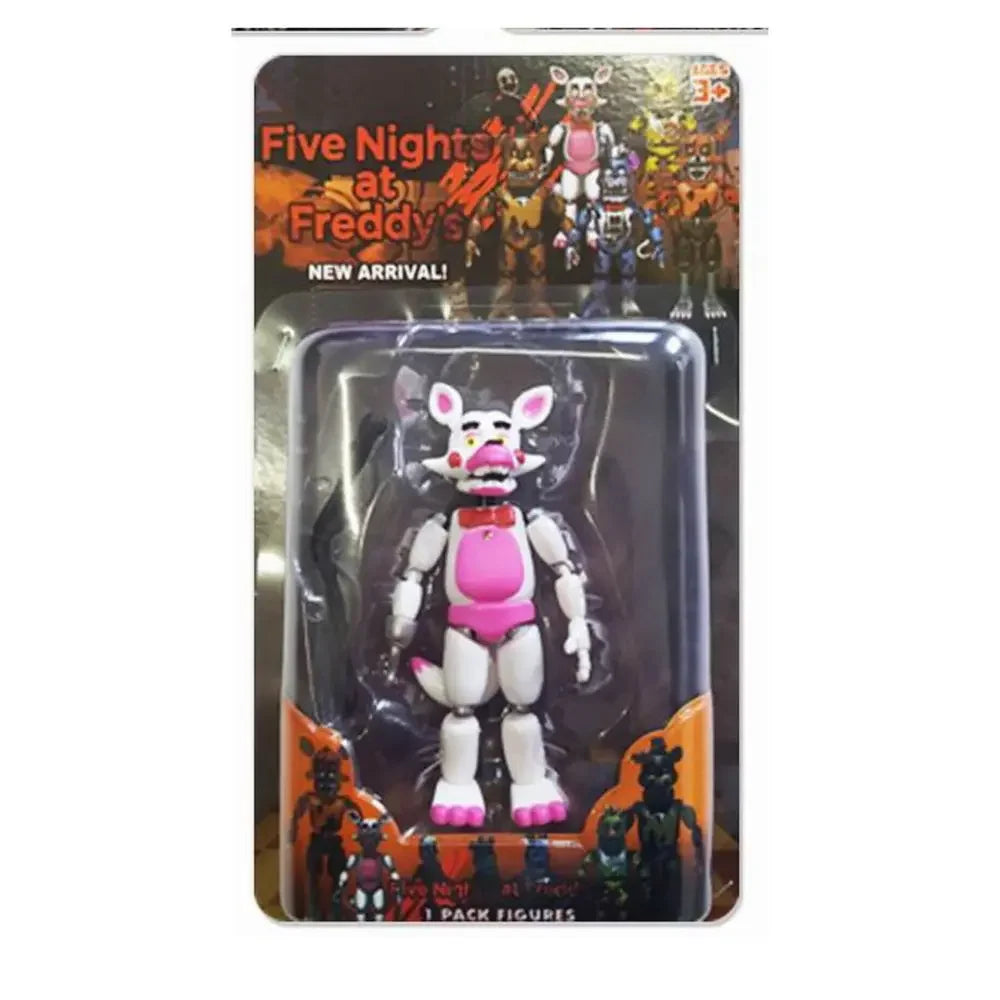 2024 FNAF 14CM Luminous Bonnie, Bear, Foxy, Chica, Freddy PVC Action Figure Toy with Movable Joints - Anime Model