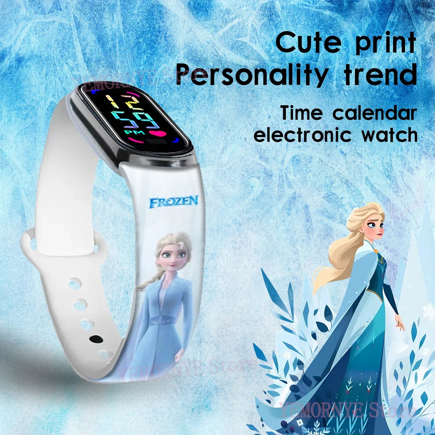 Enchanting Disney Frozen LED Watches: Waterproof Touchscreen Sports Timepieces for Kids – Perfect Birthday Gifts