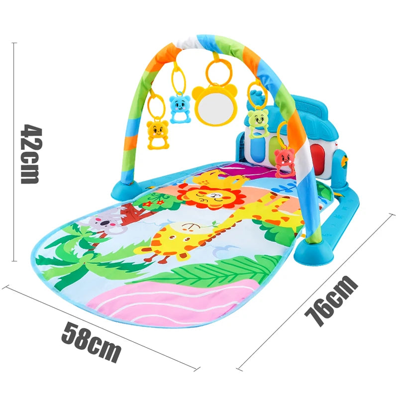 Baby Fitness Play Gym with Music, Activity Toys, Piano, Crawling Mat, Pedal Game Pad, and Early Education Features for Newborns 0-36 Months – Ideal Gift