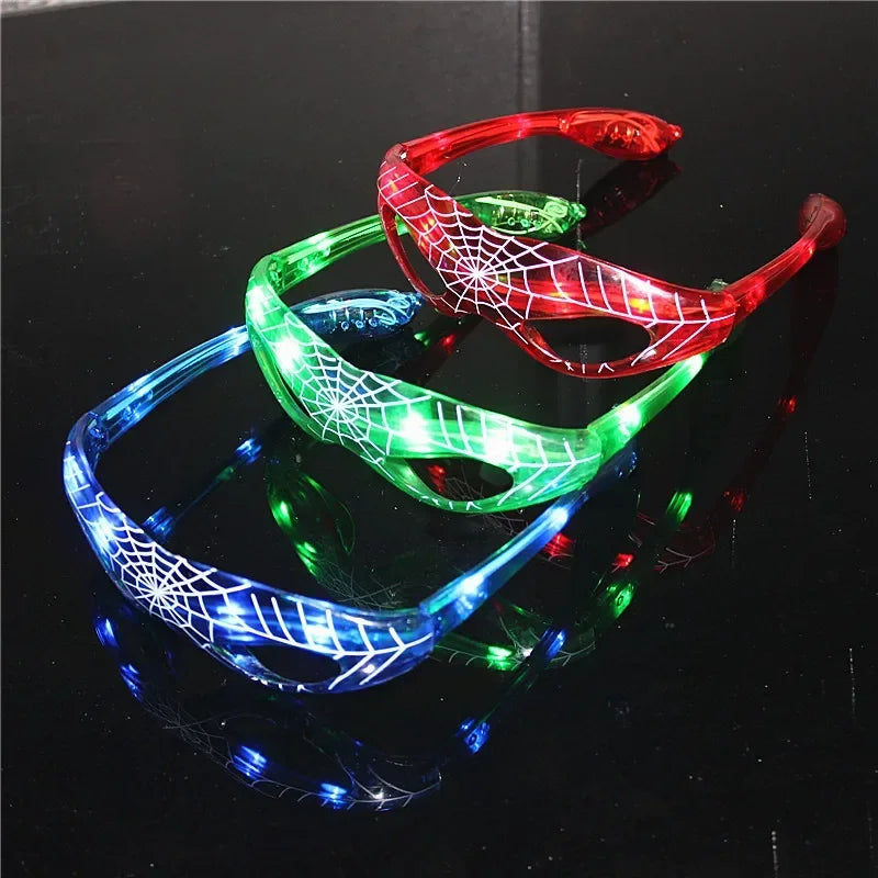 Marvelous LED Spiderman Glasses: Glow in the Dark Anime Sunglasses for Kids – Perfect Party Gifts