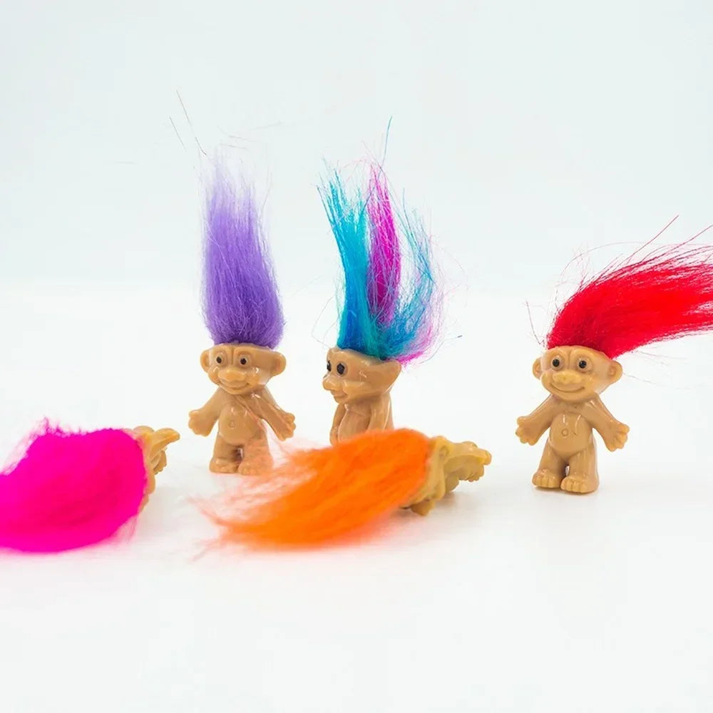 5pcs/lot Action Figure Anime Funny Trolls Dolls Colorful Hair Family Members Models Kids Toys for Children Gift Classic Toy